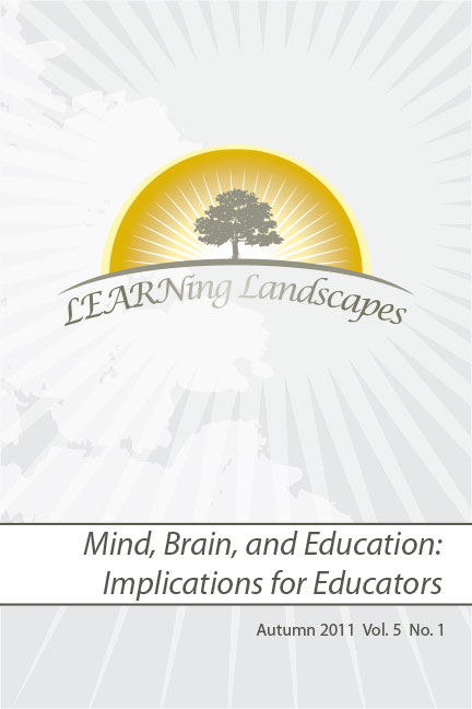 Settings Vol 5 No 1 (2011): Mind, Brain and Education: Implications for Educators